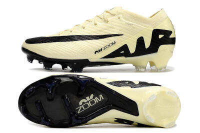 Unisex Nike Air Zoom Mercurial Vapor 15 Elite FG Firm Ground Low-Tops Football Boots - Beige/Black