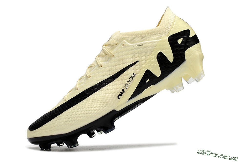 Unisex Nike Air Zoom Mercurial Vapor 15 Elite FG Firm Ground Low-Tops Football Boots - Beige/Black 5