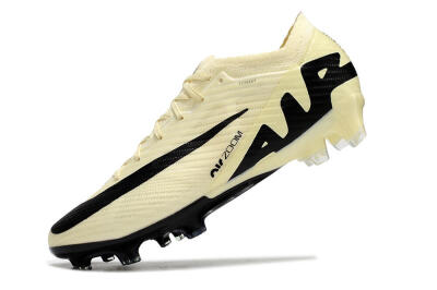 Unisex Nike Air Zoom Mercurial Vapor 15 Elite FG Firm Ground Low-Tops Football Boots - Beige/Black