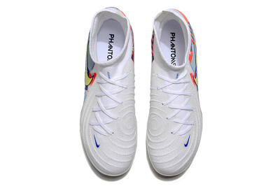 Unisex Nike Phantom Luna Elite NU TF Artificial Turf High-Tops Football Shoes - White/Red/Yellow/Blue