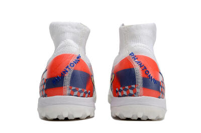 Unisex Nike Phantom Luna Elite NU TF Artificial Turf High-Tops Football Shoes - White/Red/Yellow/Blue