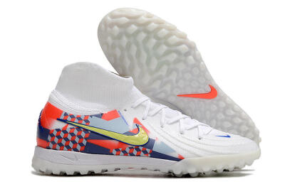 Unisex Nike Phantom Luna Elite NU TF Artificial Turf High-Tops Football Shoes - White/Red/Yellow/Blue