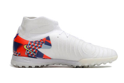 Unisex Nike Phantom Luna Elite NU TF Artificial Turf High-Tops Football Shoes - White/Red/Yellow/Blue