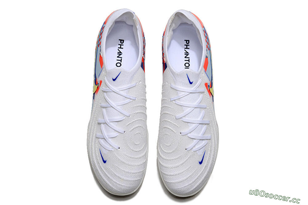 Unisex Nike Phantom Luna Elite NU TF Artificial Turf Low-Tops Football Shoes - White/Red/Yellow/Blue 5