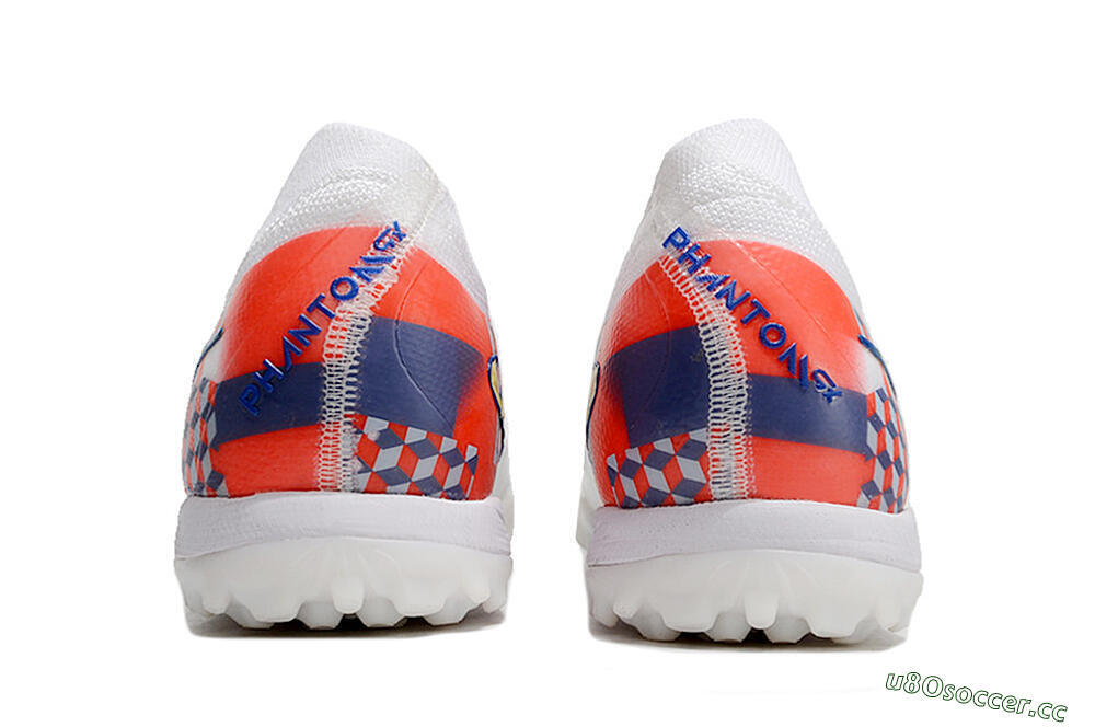 Unisex Nike Phantom Luna Elite NU TF Artificial Turf Low-Tops Football Shoes - White/Red/Yellow/Blue 6