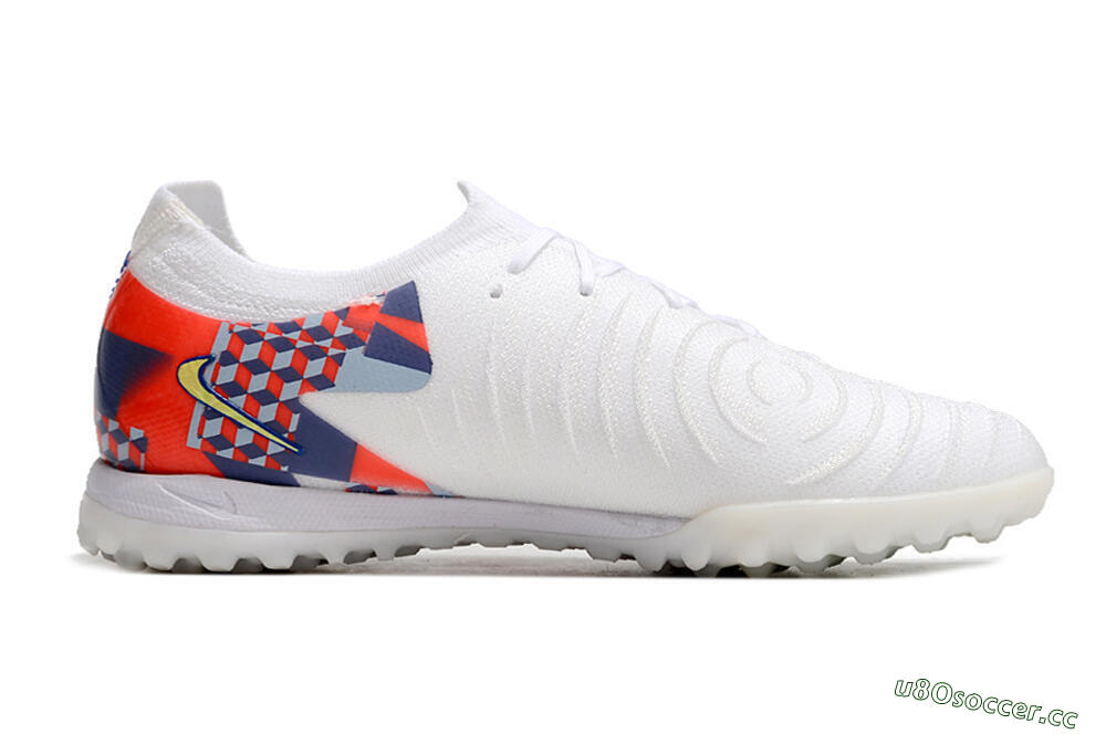 Unisex Nike Phantom Luna Elite NU TF Artificial Turf Low-Tops Football Shoes - White/Red/Yellow/Blue 4