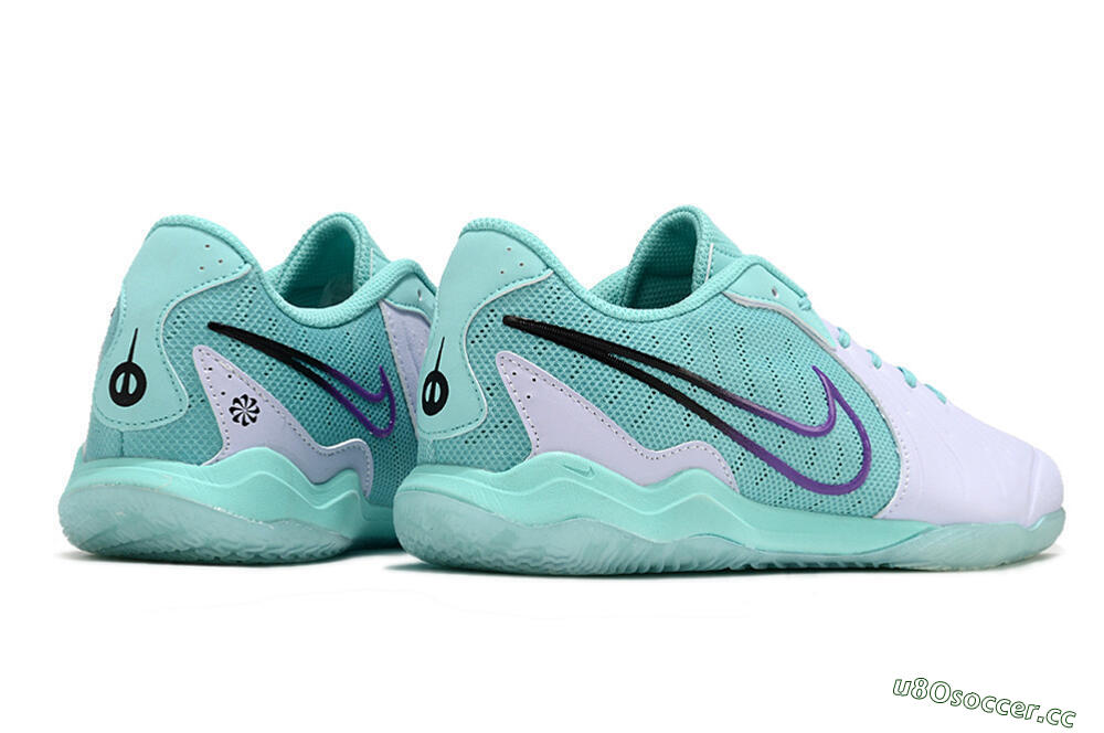 Men's Nike Tiempo Legend 10 Pro IC Indoor & Futsal Low-Tops Football Shoes - White/Blue/Purple 6