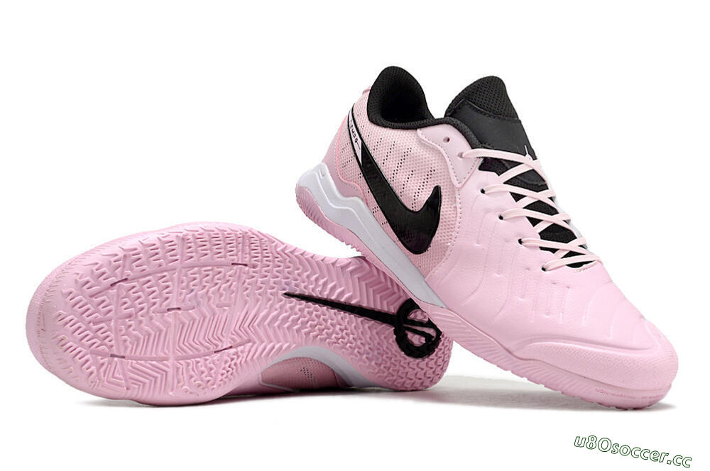Men's Nike Tiempo Legend 10 Pro IC Indoor & Futsal Low-Tops Football Shoes - Pink/Black/White 1