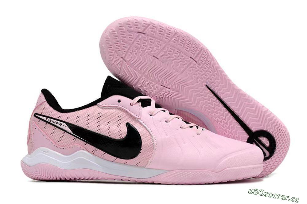 Men's Nike Tiempo Legend 10 Pro IC Indoor & Futsal Low-Tops Football Shoes - Pink/Black/White 2