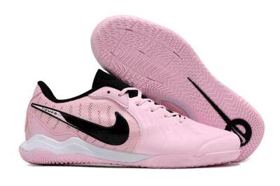 Men's Nike Tiempo Legend 10 Pro IC Indoor & Futsal Low-Tops Football Shoes - Pink/Black/White