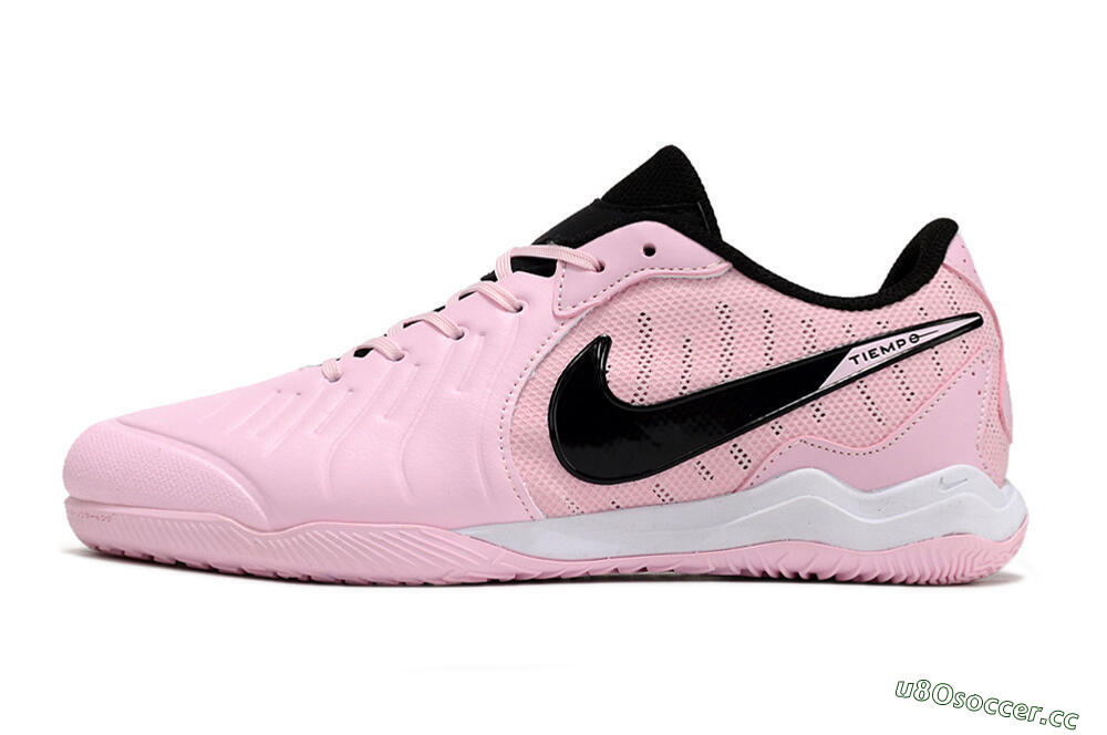 Men's Nike Tiempo Legend 10 Pro IC Indoor & Futsal Low-Tops Football Shoes - Pink/Black/White 0