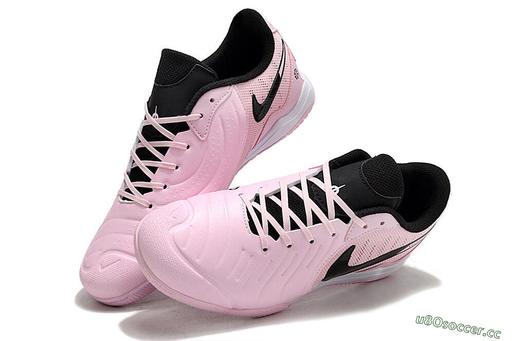 Men's Nike Tiempo Legend 10 Pro IC Indoor & Futsal Low-Tops Football Shoes - Pink/Black/White 3