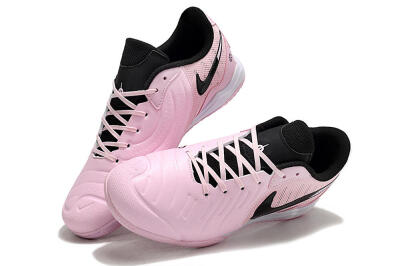 Men's Nike Tiempo Legend 10 Pro IC Indoor & Futsal Low-Tops Football Shoes - Pink/Black/White