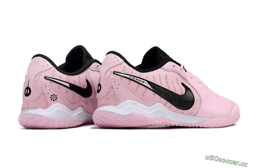 Men's Nike Tiempo Legend 10 Pro IC Indoor & Futsal Low-Tops Football Shoes - Pink/Black/White 6
