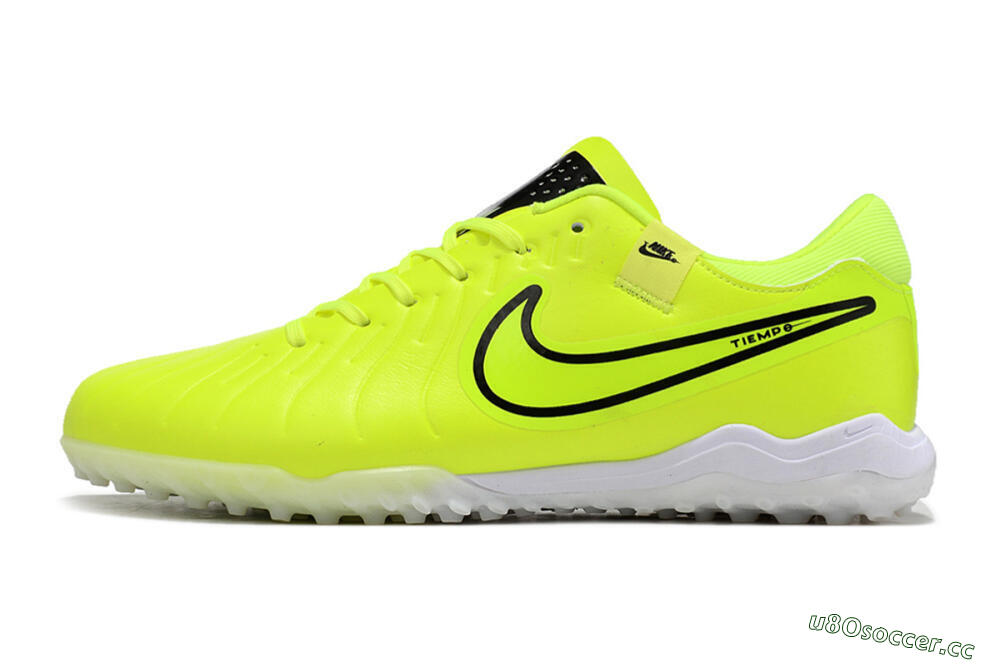 Men's Nike Tiempo Legend 10 Pro TF Artificial Turf Low-Tops Football Shoes - Yellow/Black/White 0