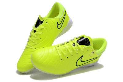 Men's Nike Tiempo Legend 10 Pro TF Artificial Turf Low-Tops Football Shoes - Yellow/Black/White