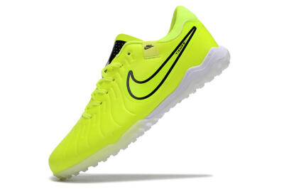 Men's Nike Tiempo Legend 10 Pro TF Artificial Turf Low-Tops Football Shoes - Yellow/Black/White