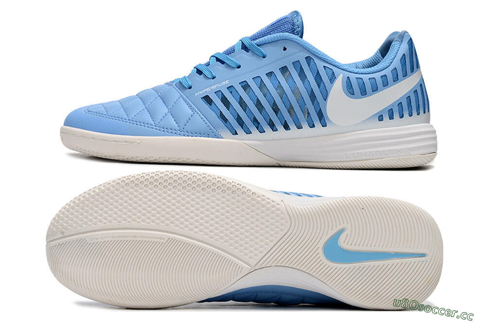 Unisex Nike Lunar Gato 2 IC Indoor & Futsal Low-Tops Football Shoes - Blue/White 1