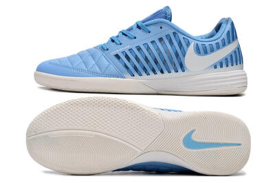 Unisex Nike Lunar Gato 2 IC Indoor & Futsal Low-Tops Football Shoes - Blue/White