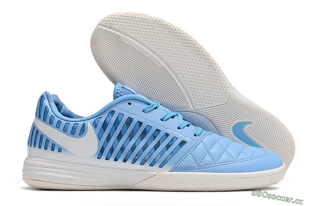 Unisex Nike Lunar Gato 2 IC Indoor & Futsal Low-Tops Football Shoes - Blue/White 2