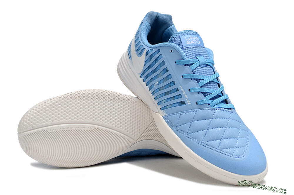 Unisex Nike Lunar Gato 2 IC Indoor & Futsal Low-Tops Football Shoes - Blue/White 3