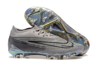 Men's Nike Phantom GX Elite FG Firm Ground Low-Tops Football Boots - Grey/Black/Gold