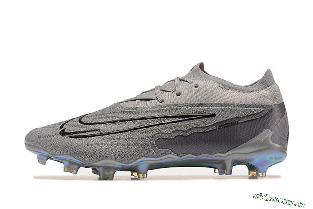 Men's Nike Phantom GX Elite FG Firm Ground Low-Tops Football Boots - Grey/Black/Gold 0