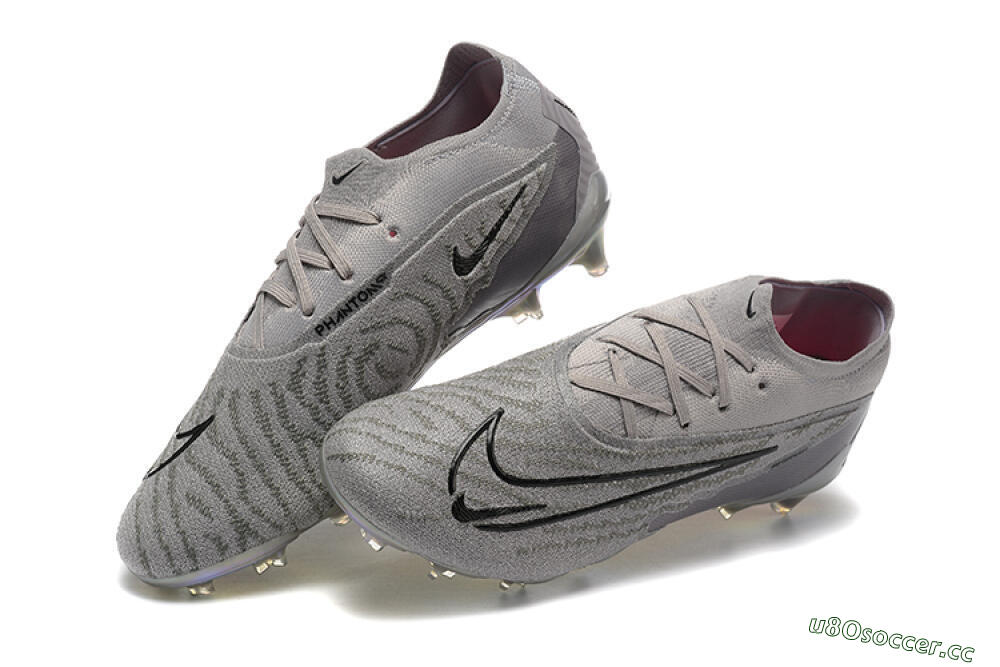 Men's Nike Phantom GX Elite FG Firm Ground Low-Tops Football Boots - Grey/Black/Gold 6