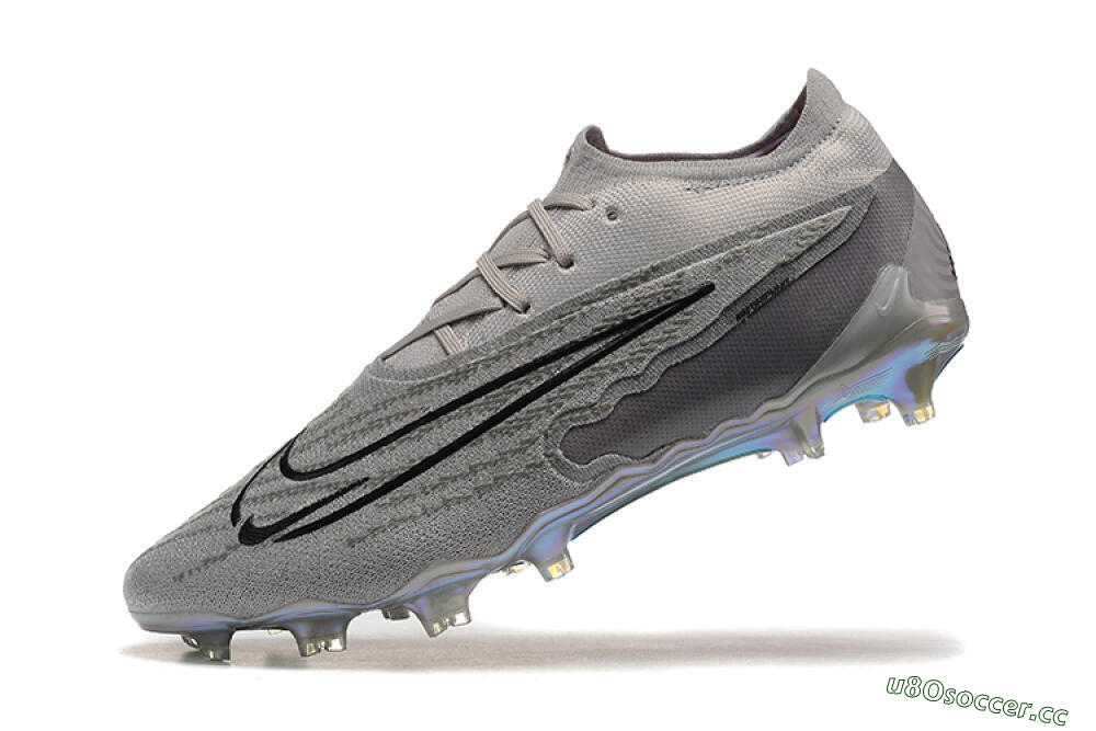 Men's Nike Phantom GX Elite FG Firm Ground Low-Tops Football Boots - Grey/Black/Gold 8