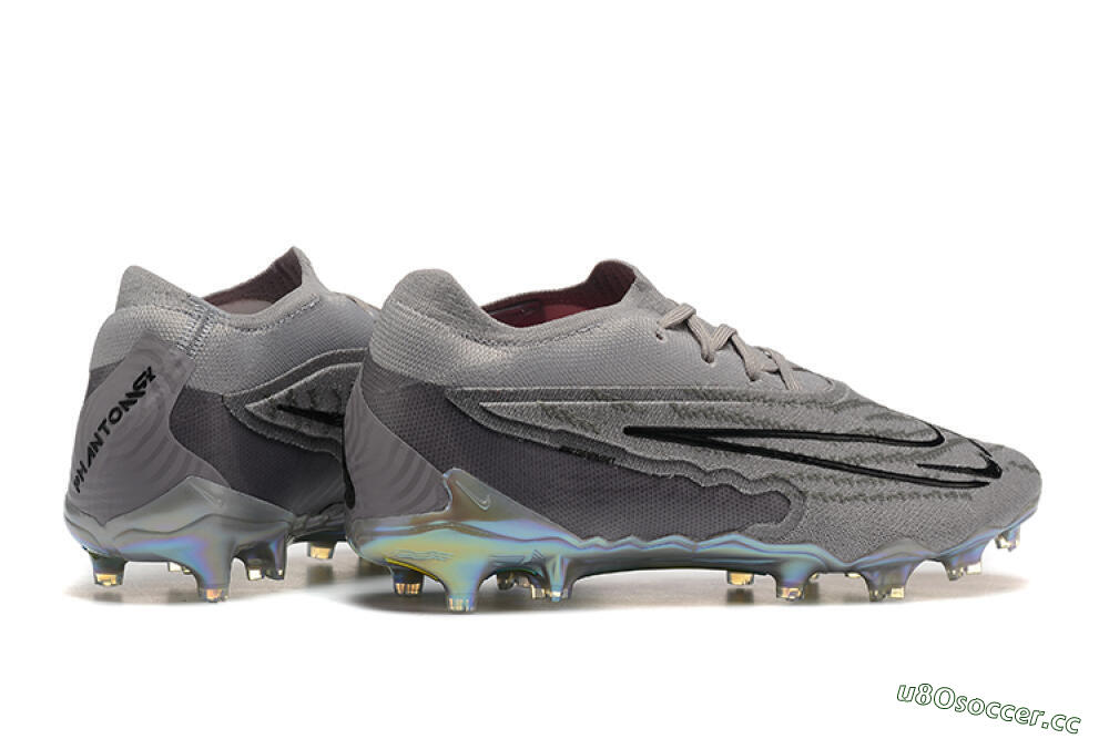 Men's Nike Phantom GX Elite FG Firm Ground Low-Tops Football Boots - Grey/Black/Gold 9