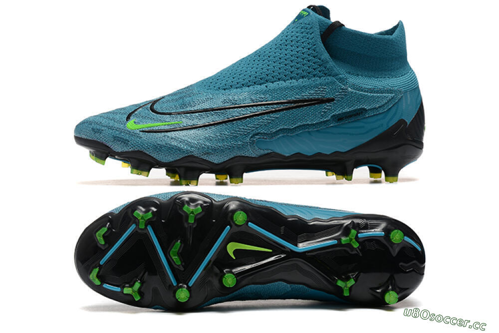 Men's Nike Phantom GX Elite FG Firm Ground High-Tops Football Boots - Blue/Black/Yellow 1