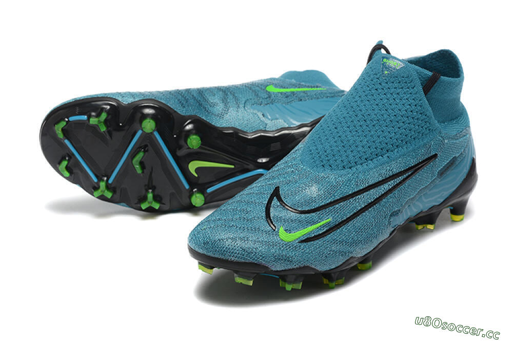 Men's Nike Phantom GX Elite FG Firm Ground High-Tops Football Boots - Blue/Black/Yellow 3