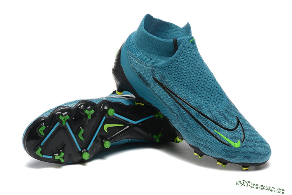 Men's Nike Phantom GX Elite FG Firm Ground High-Tops Football Boots - Blue/Black/Yellow 4