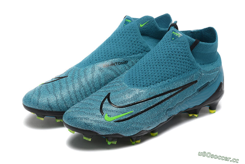 Men's Nike Phantom GX Elite FG Firm Ground High-Tops Football Boots - Blue/Black/Yellow 5