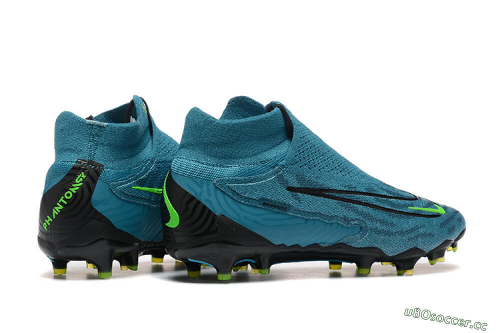 Men's Nike Phantom GX Elite FG Firm Ground High-Tops Football Boots - Blue/Black/Yellow 9