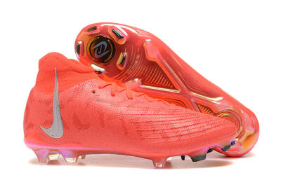 Men's Nike Phantom Luna Elite UN FG Firm Ground High-Tops Football Boots - Red/Silver/Gold