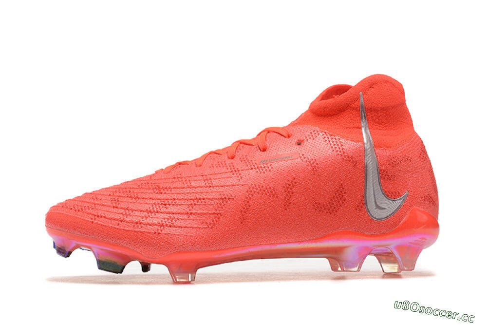 Men's Nike Phantom Luna Elite UN FG Firm Ground High-Tops Football Boots - Red/Silver/Gold 0