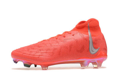 Men's Nike Phantom Luna Elite UN FG Firm Ground High-Tops Football Boots - Red/Silver/Gold