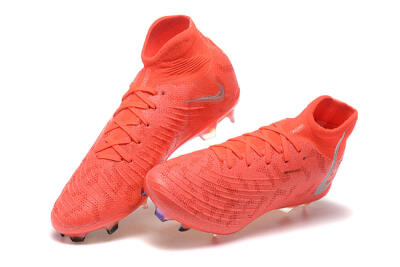 Men's Nike Phantom Luna Elite UN FG Firm Ground High-Tops Football Boots - Red/Silver/Gold