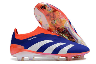 Unisex Adidas Predator Accuracy+ FG Firm Ground Low-Tops Football Boots - Blue/White/Red