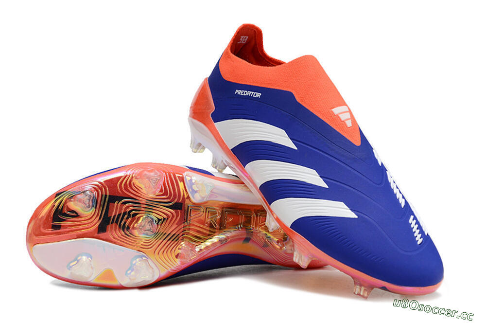 Unisex Adidas Predator Accuracy+ FG Firm Ground Low-Tops Football Boots - Blue/White/Red 3