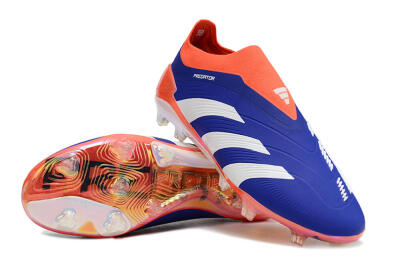 Unisex Adidas Predator Accuracy+ FG Firm Ground Low-Tops Football Boots - Blue/White/Red