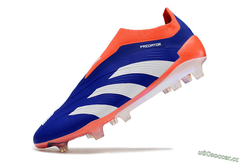 Unisex Adidas Predator Accuracy+ FG Firm Ground Low-Tops Football Boots - Blue/White/Red 5