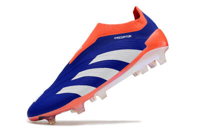 Unisex Adidas Predator Accuracy+ FG Firm Ground Low-Tops Football Boots - Blue/White/Red