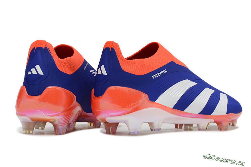 Unisex Adidas Predator Accuracy+ FG Firm Ground Low-Tops Football Boots - Blue/White/Red 6