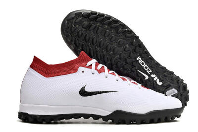 Unisex Nike Air Zoom Mercurial Vapor 15 Elite TF Artificial Turf Low-Tops Football Shoes - White/Black/Red