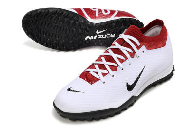 Unisex Nike Air Zoom Mercurial Vapor 15 Elite TF Artificial Turf Low-Tops Football Shoes - White/Black/Red
