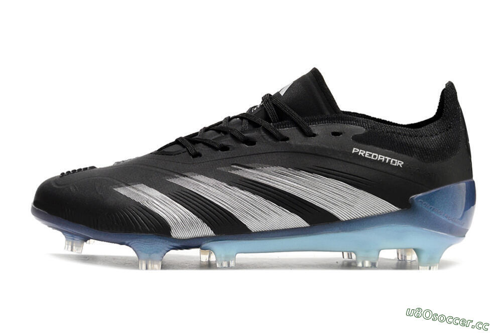 Men's Adidas Predator Accuracy.1 FG Firm Ground Low-Tops Football Boots - Black/Silver/Blue 0