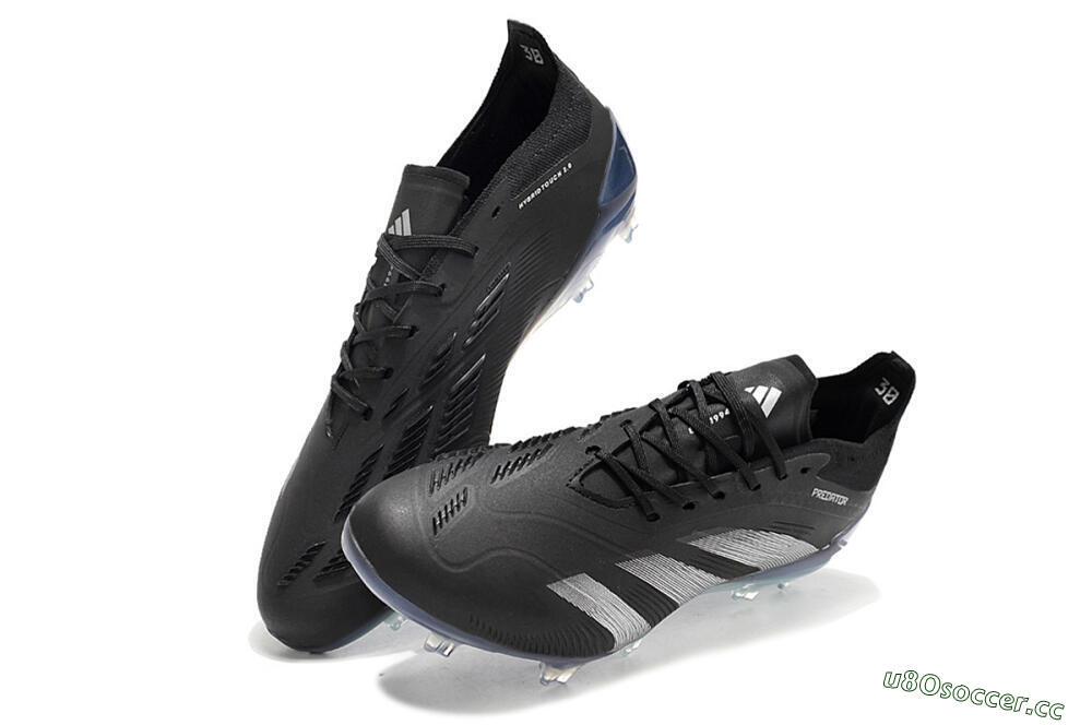 Men's Adidas Predator Accuracy.1 FG Firm Ground Low-Tops Football Boots - Black/Silver/Blue 3
