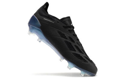 Men's Adidas Predator Accuracy.1 FG Firm Ground Low-Tops Football Boots - Black/Silver/Blue